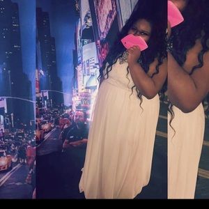 Plus size- size 24 prom dress 2 piece. Blush color